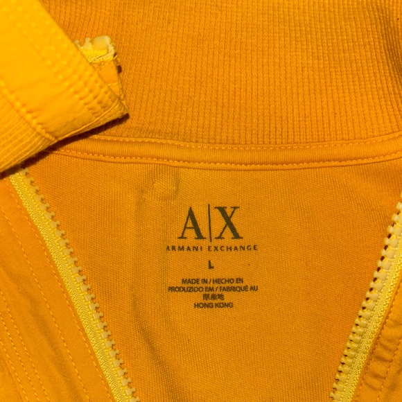 Armani Exchange Yellow Half-Zip Pullover - Picture 11 of 11